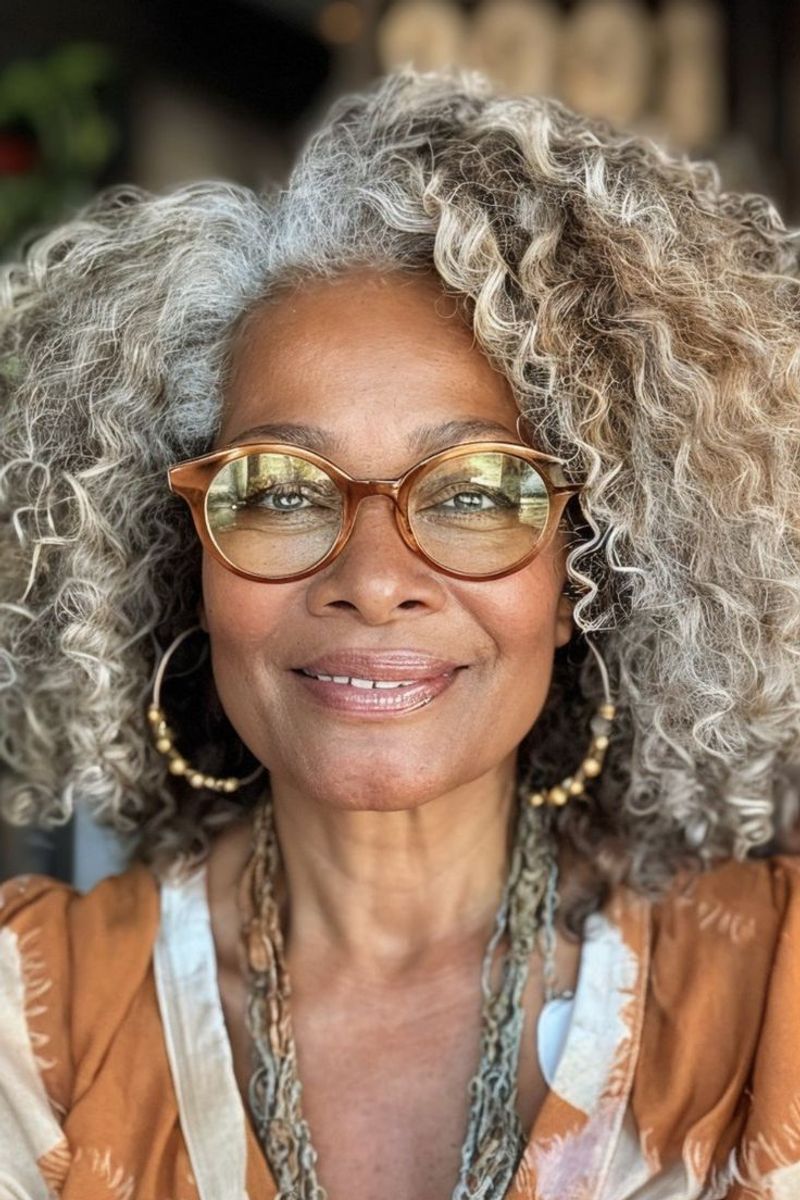 Voluminous Afro Curls