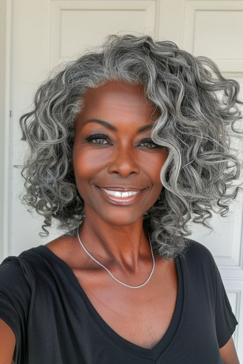 Voluminous Curly Afro