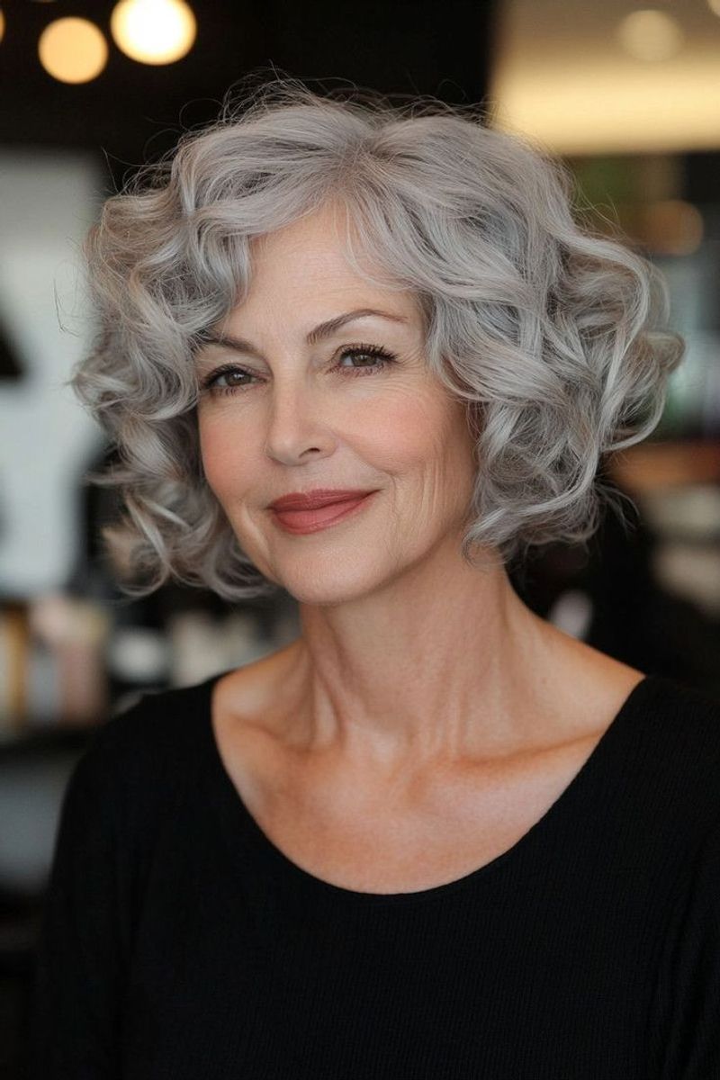 Voluminous Curly Bob