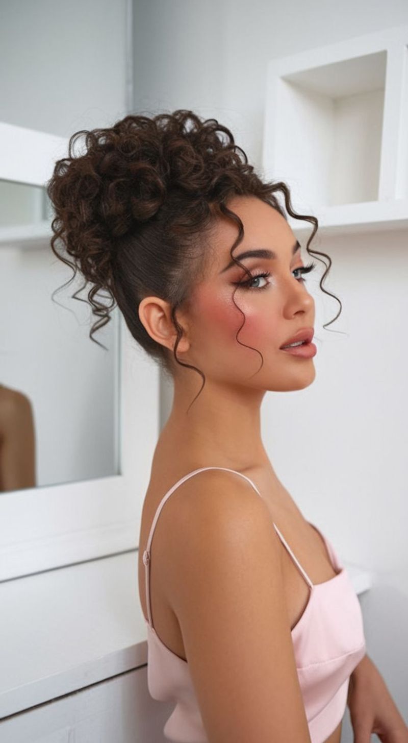 Voluminous Curly Bun