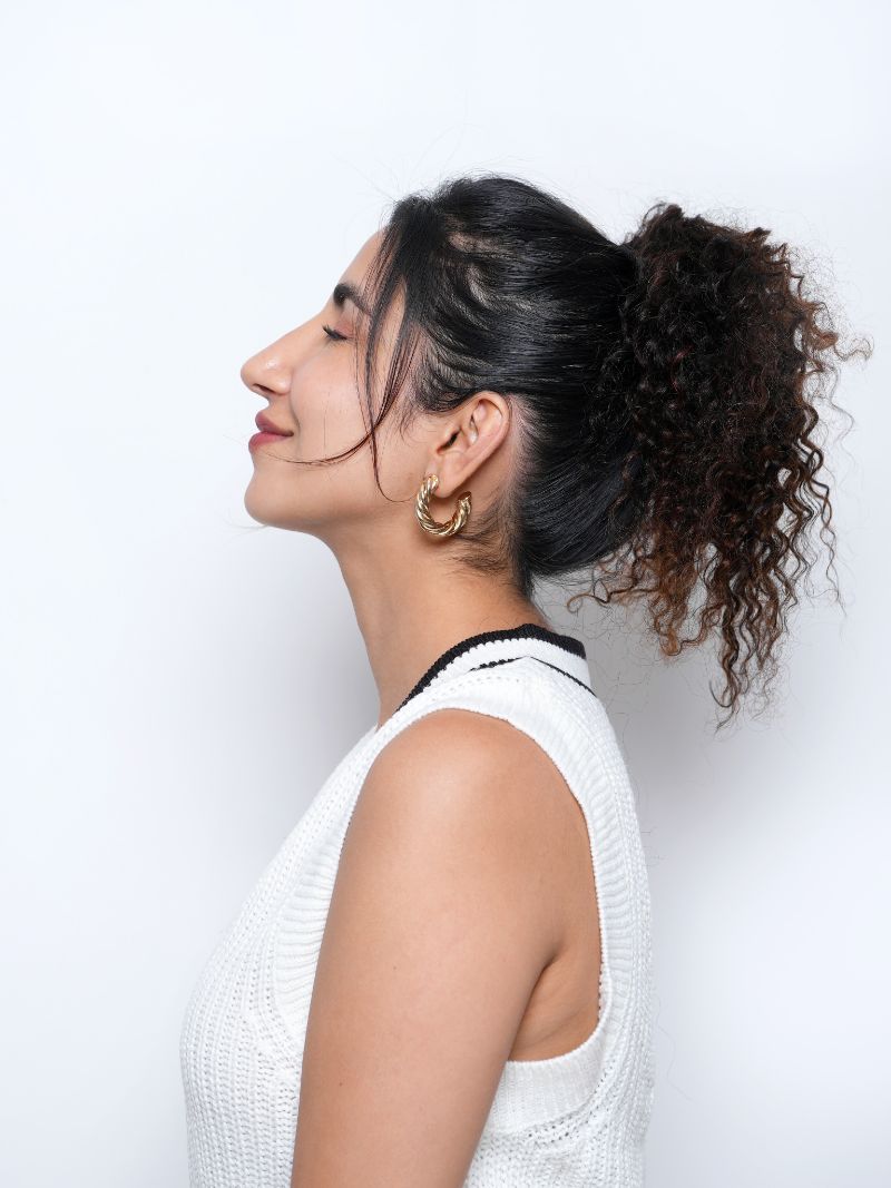 Curly Top Knot