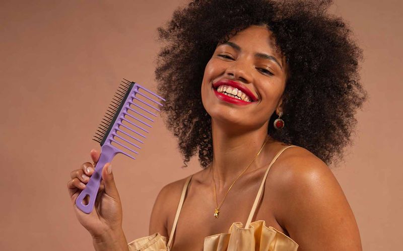 Wide-Tooth Comb for Thick Hair