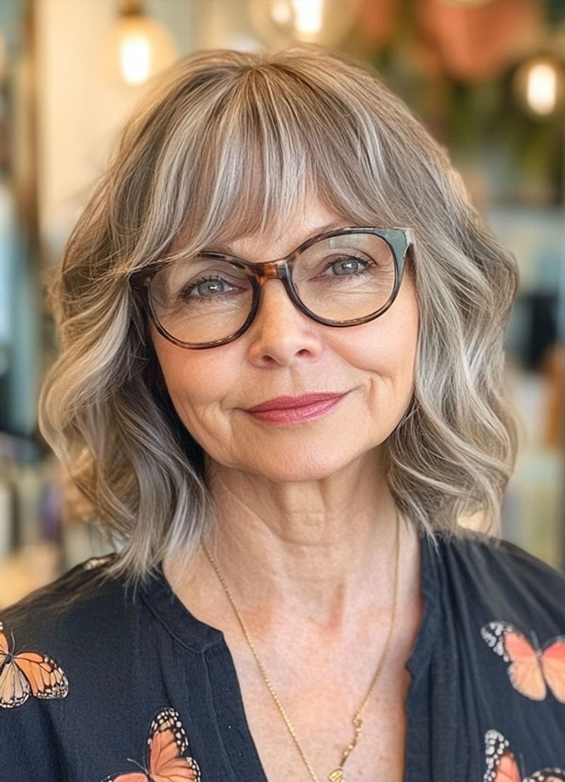 Wispy Bangs and Shoulder Length