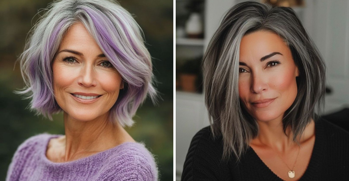 15 Soft Color Blends Giving Mature Gray a Fresh Twist for Women After 50