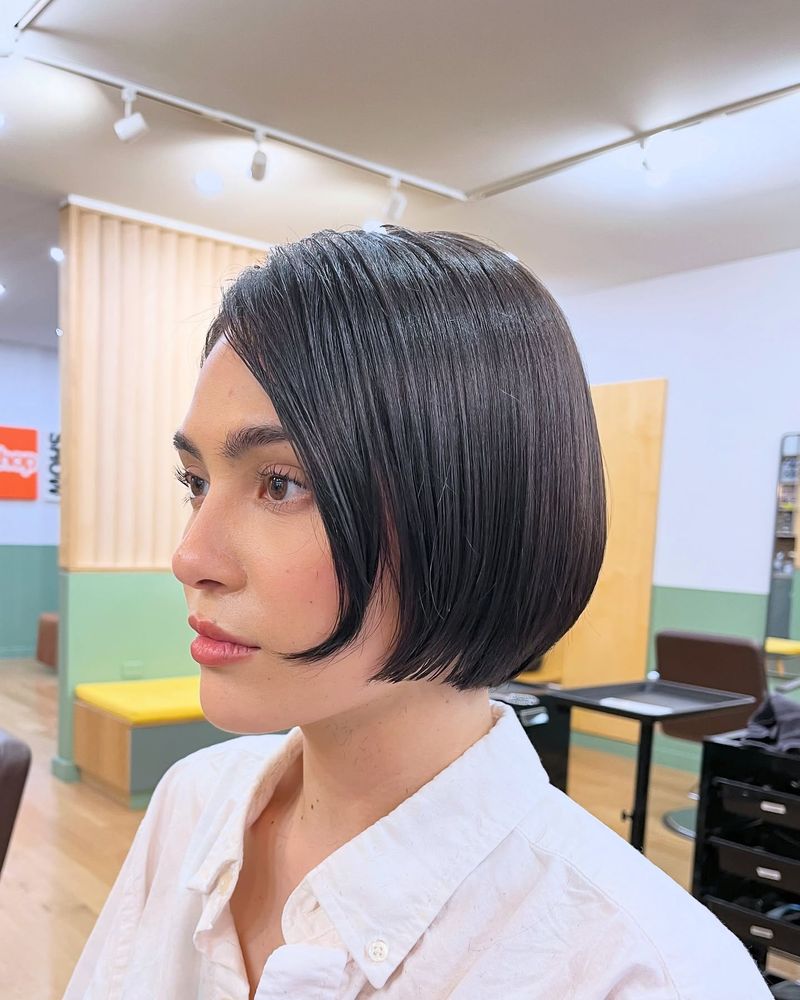 Sleek Side Part Bob