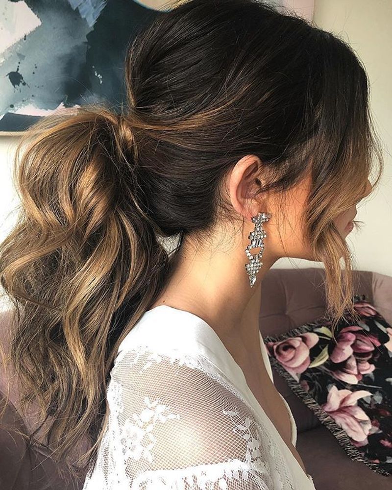Textured Low Ponytail