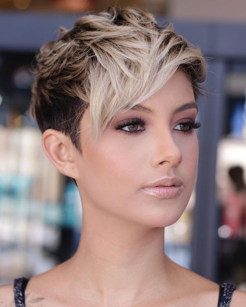 Layered Pixie with Highlights