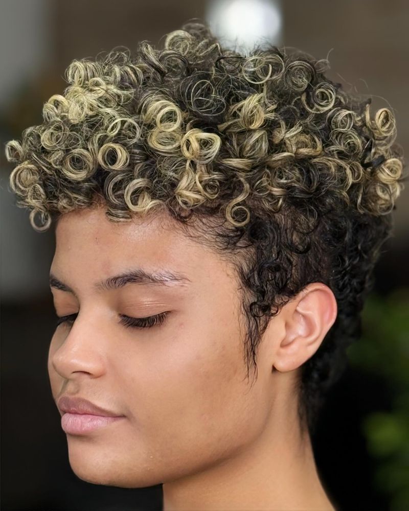 Curly Pixie Cut