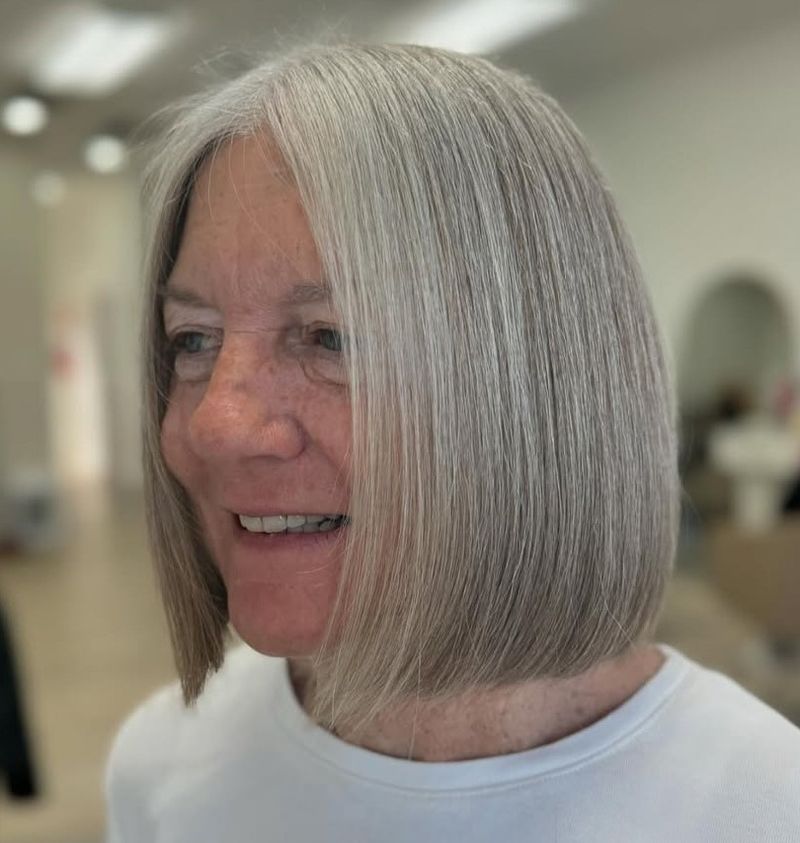 Blunt Grey Bob