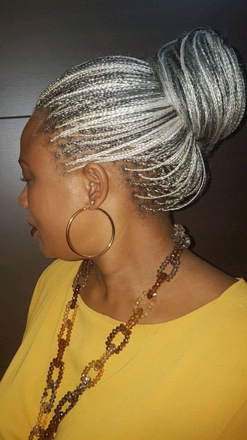 Braided Bun with Highlights