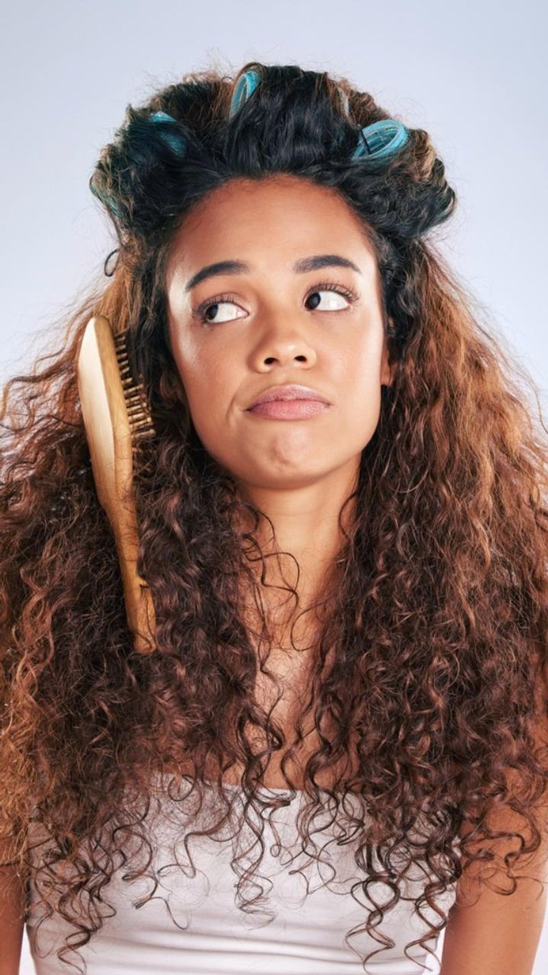 Brushing Curls Dry