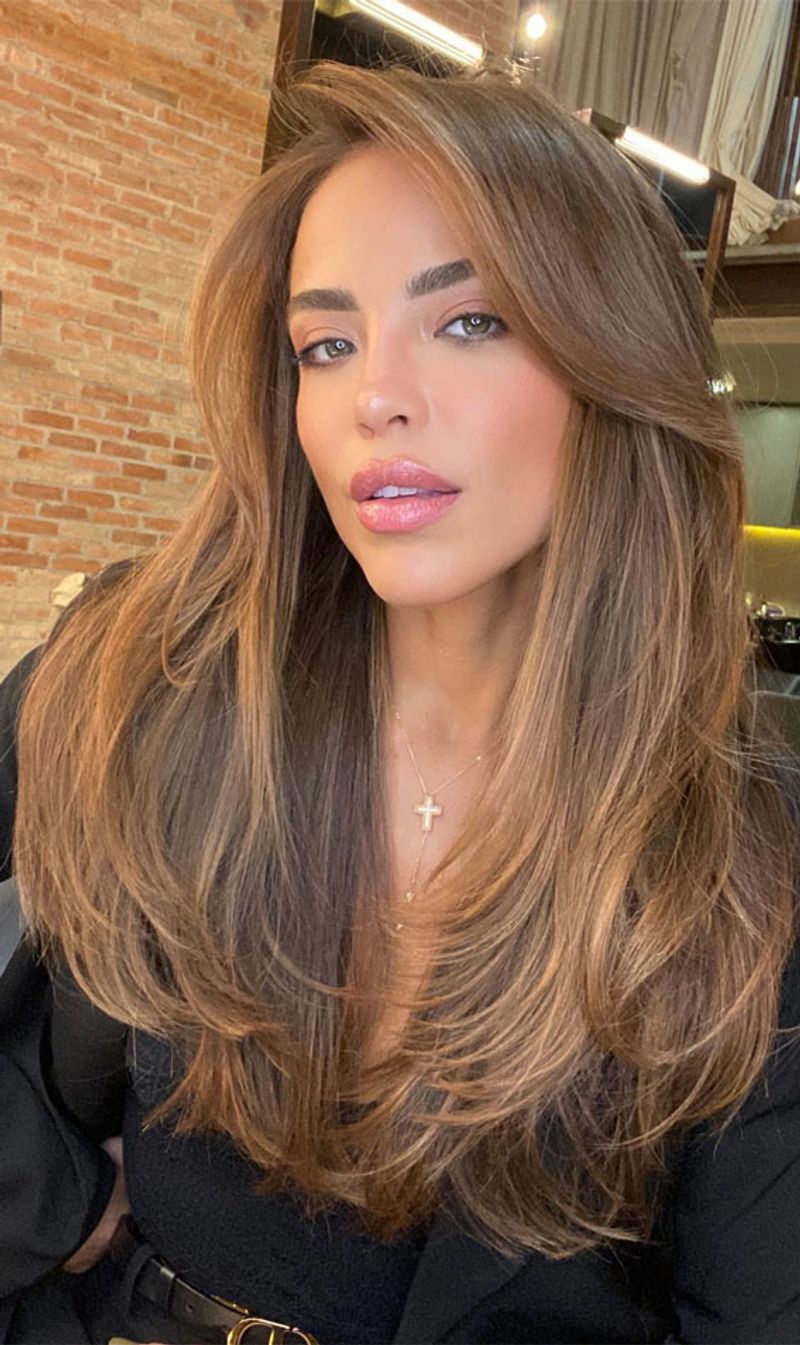 Caramel Balayage Layers