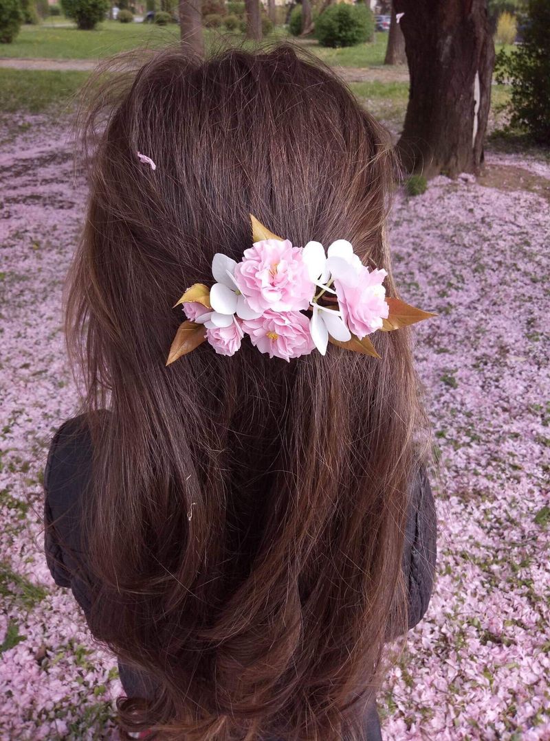 Cherry Blossom Barrettes