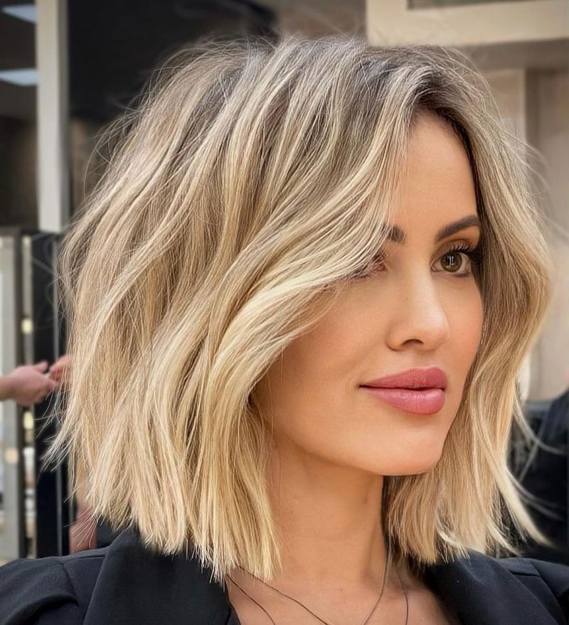 Choppy Bob with Soft Waves