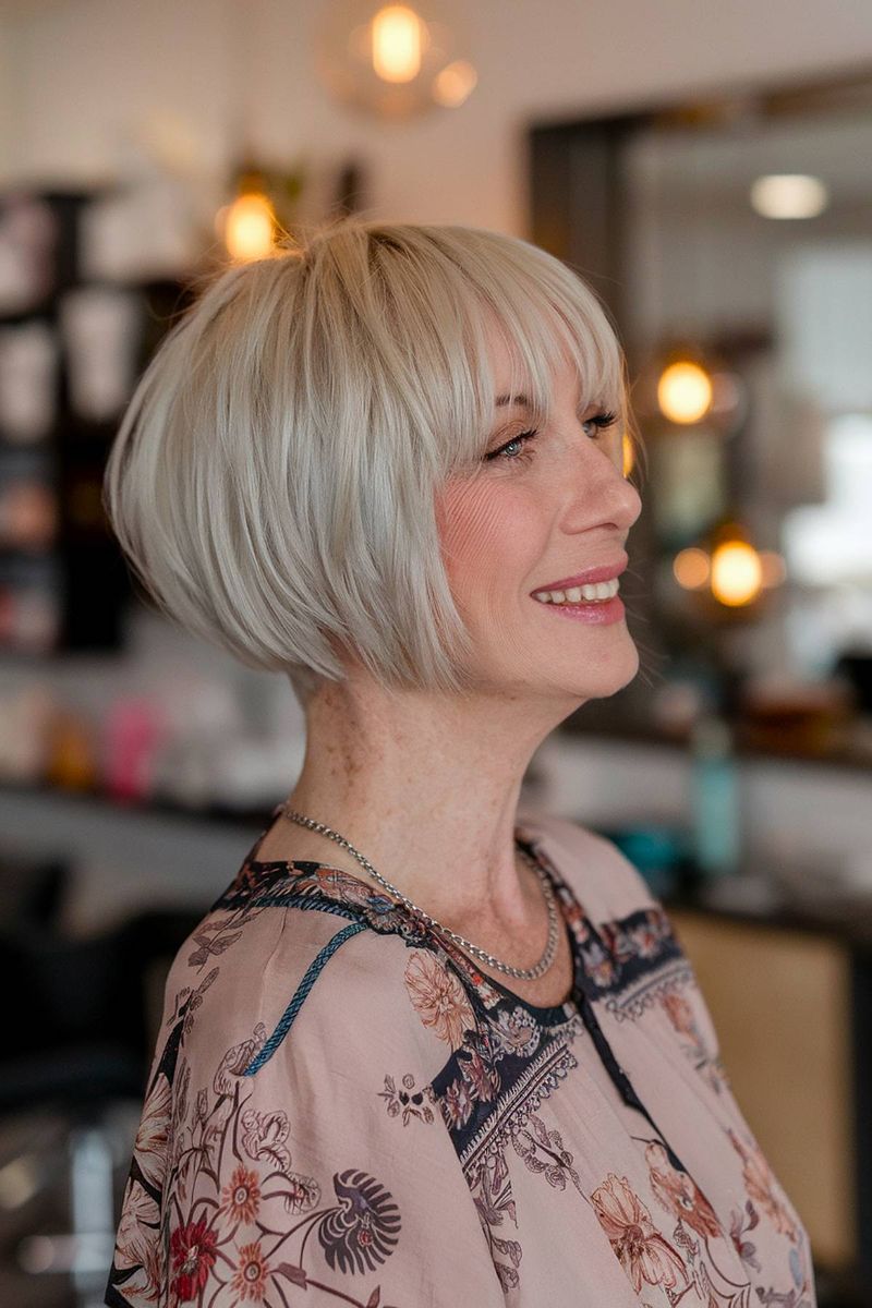 Chin-Length Bob with Bangs