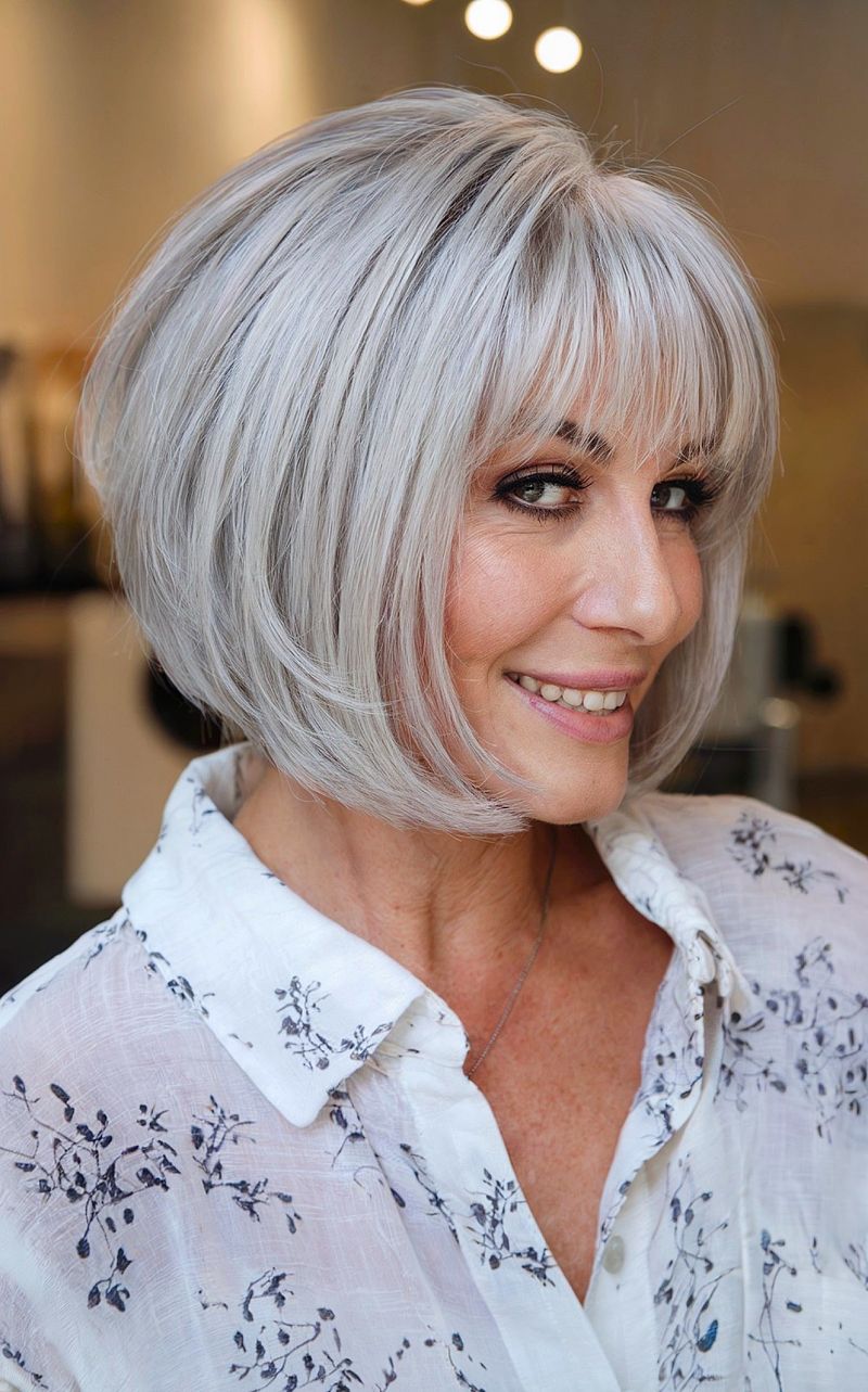 Tapered Bob with Fringe