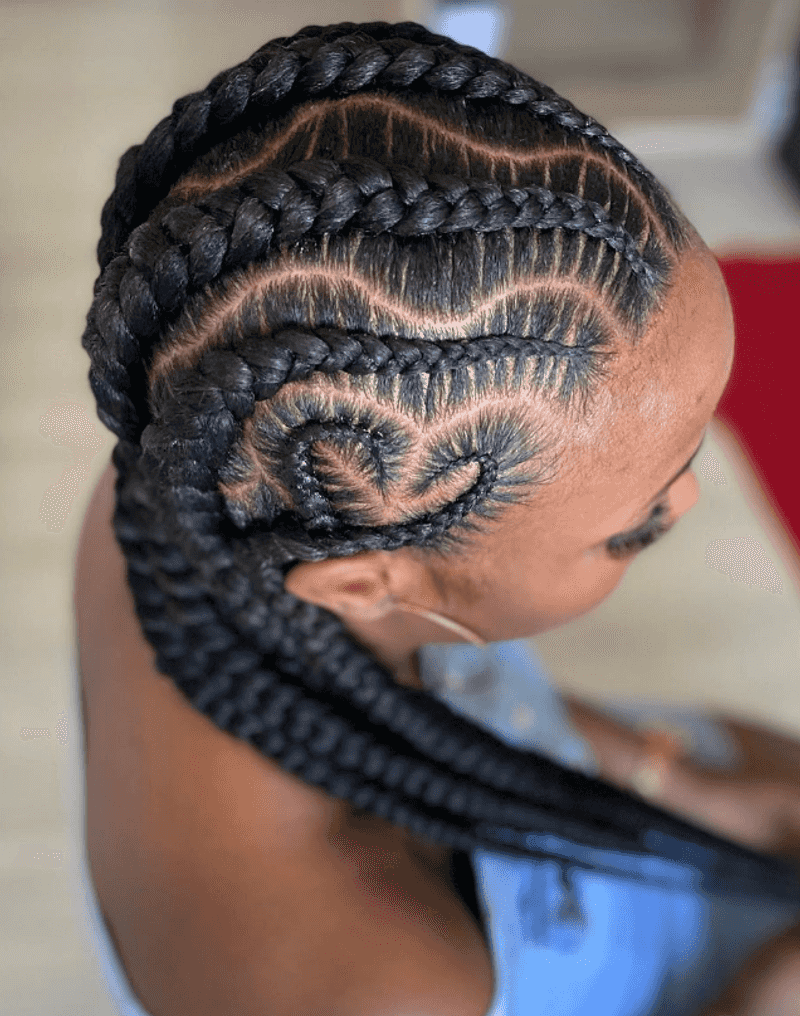 Cornrows with Designs