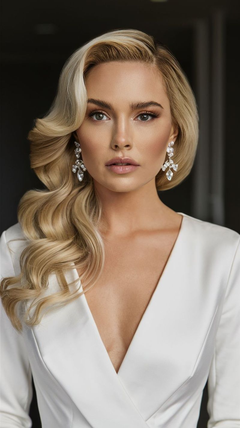 Elegant Side-Parted Wave