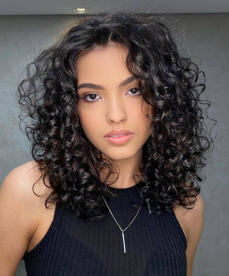 Curly Shoulder Cut