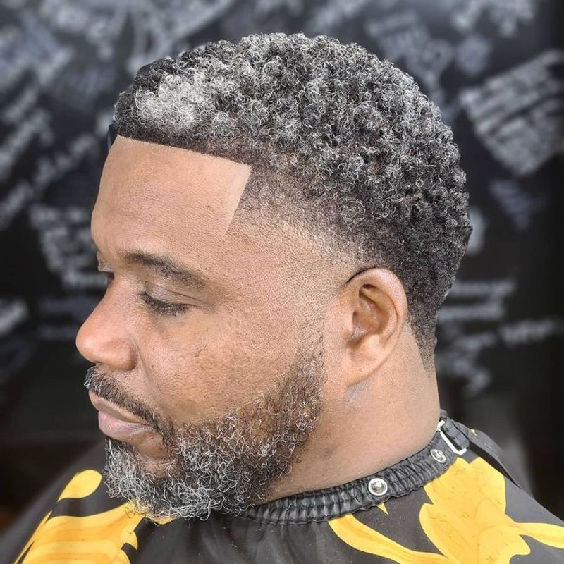 Curly Top Fade