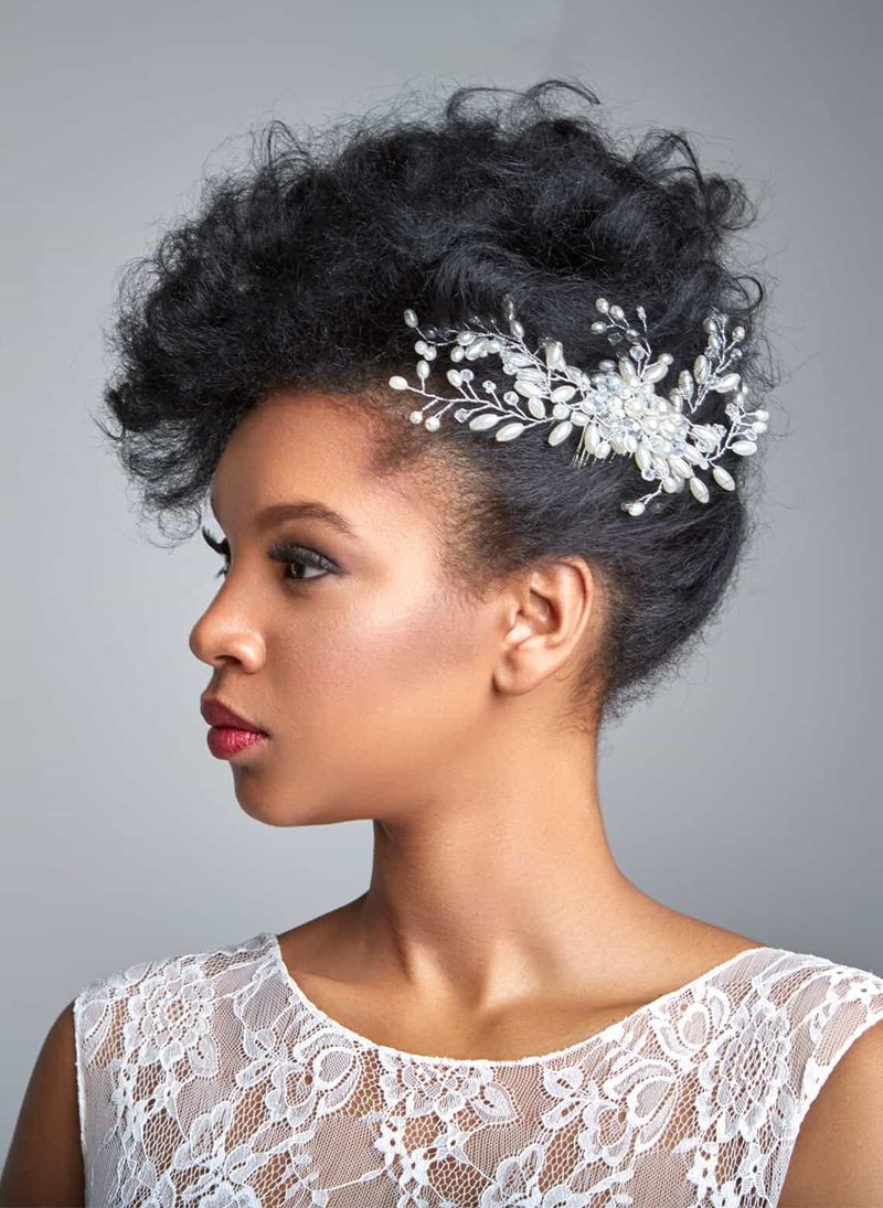 Curly Updo with Sparkling Clips