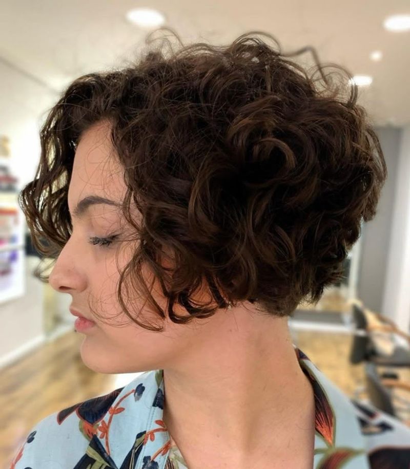 Curly Wedge Hairstyle
