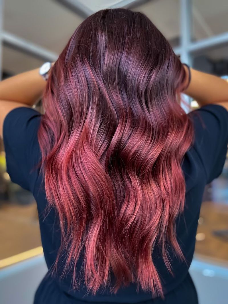 Deep Burgundy and Rose