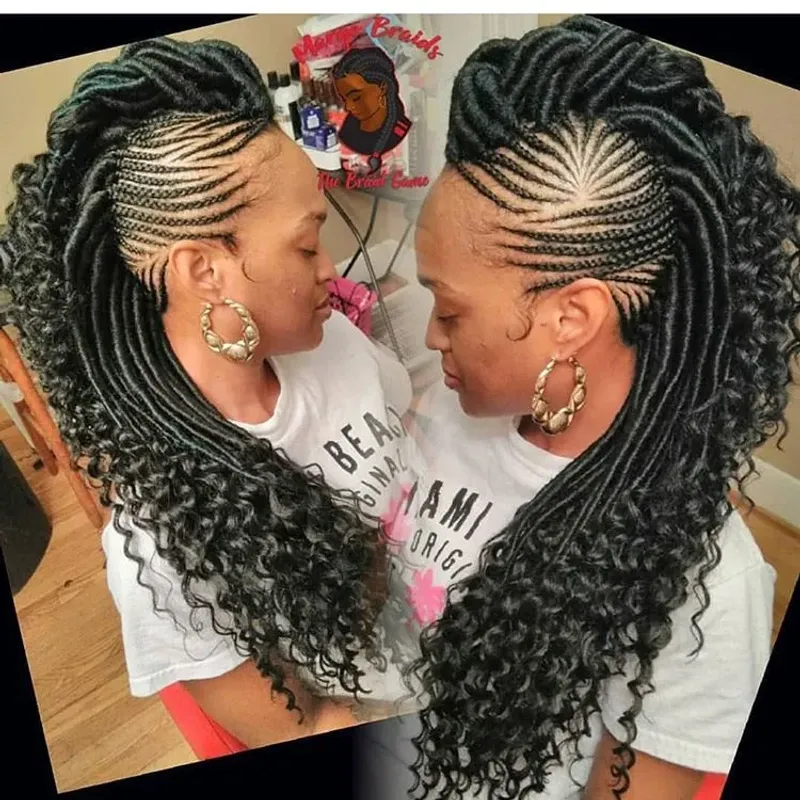 Dramatic Mohawk Braid