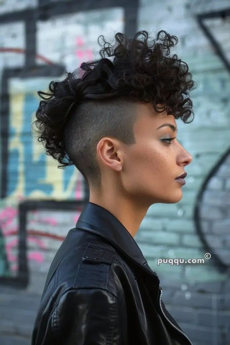 Bold Afro Mohawk