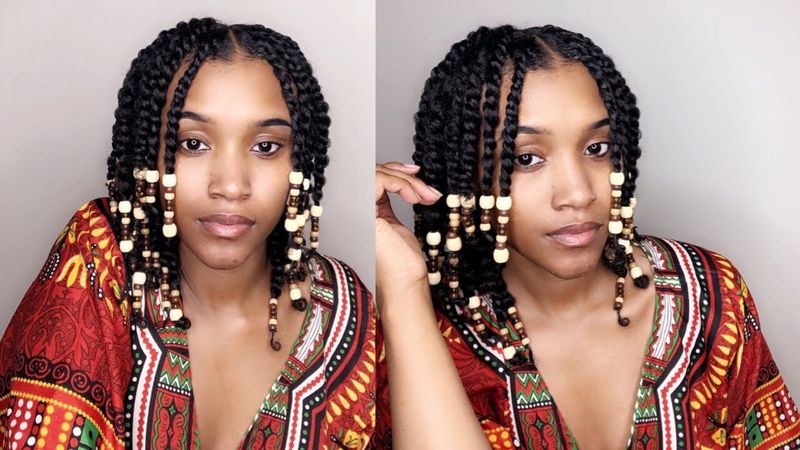 Flat Twists with Beaded Ends