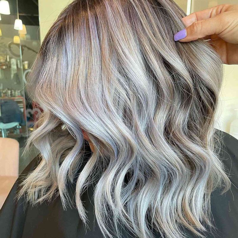 Silver Blonde Balayage