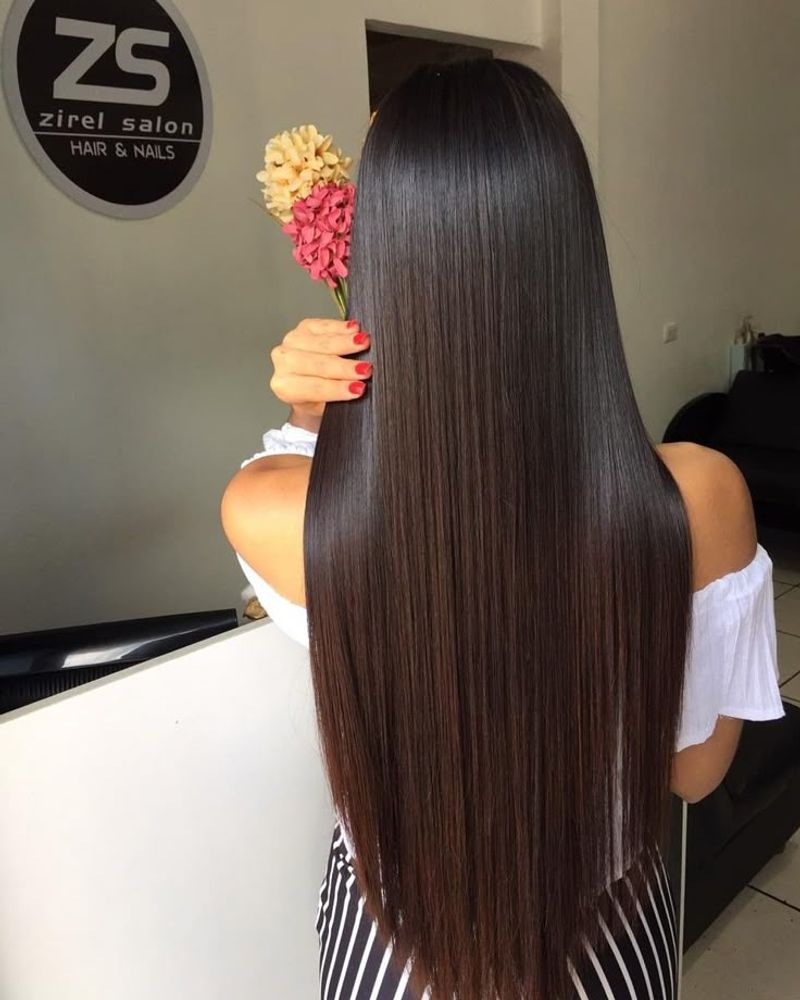 Glossy Straightened Hair