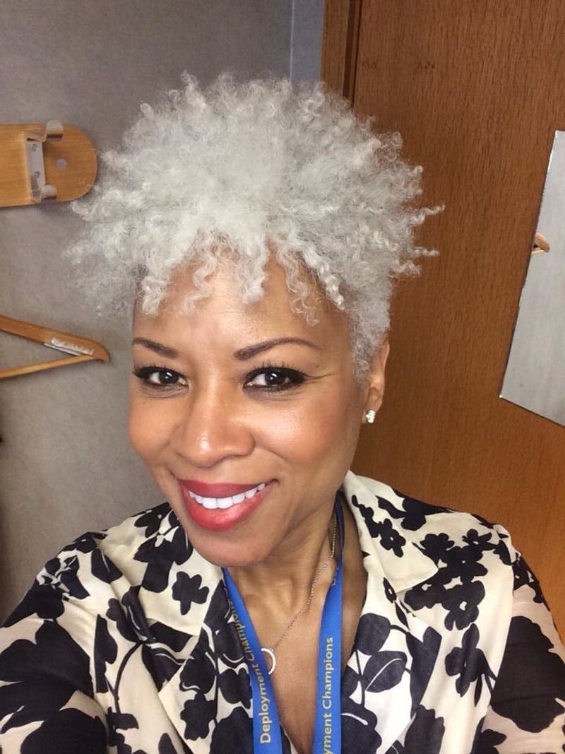 Graceful Silver Afro