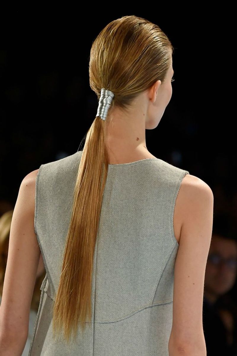 Sleek Ponytail with Hair Cuff