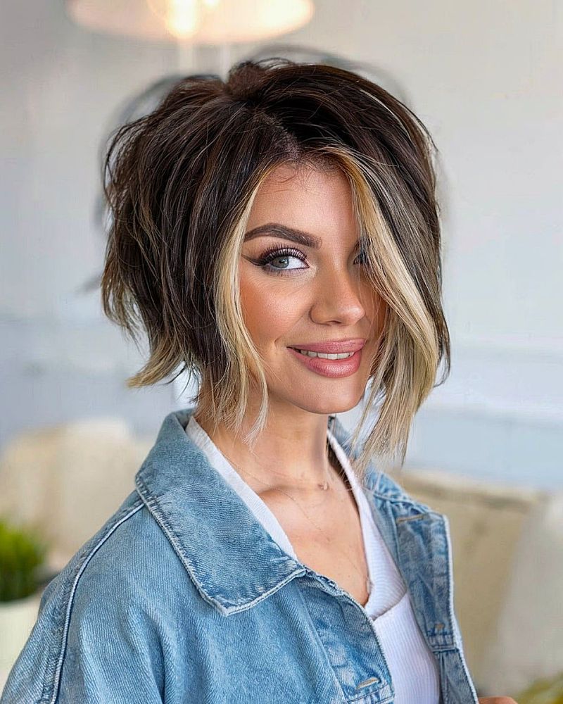 Layered Asymmetrical Cut