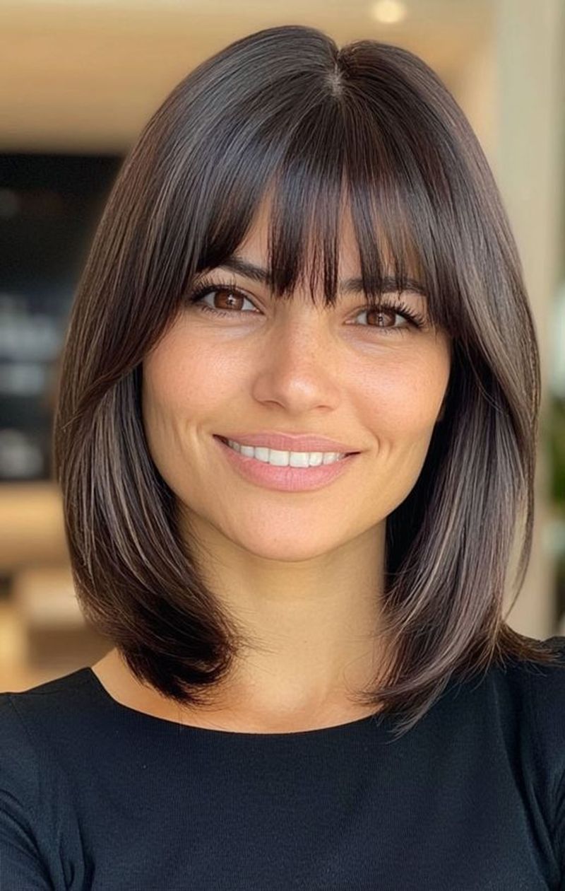 Layered Bob with Bangs