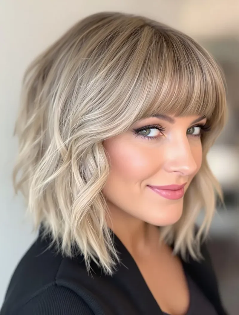 Layered Bob with Bangs