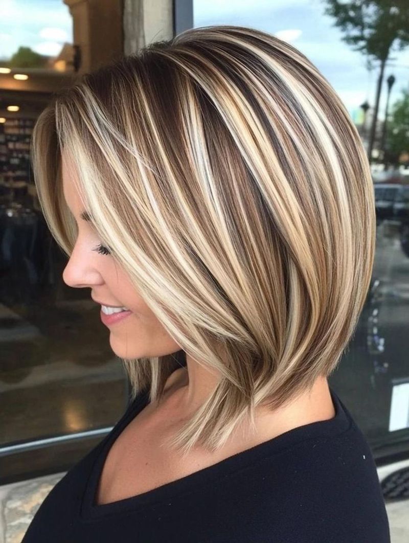 Layered Bob with Highlights