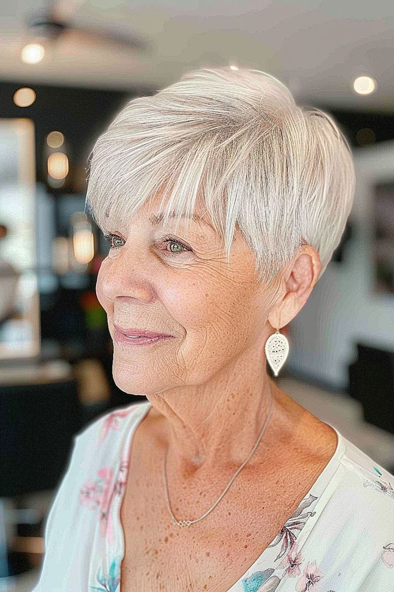 Pixie Cut with Side Bangs