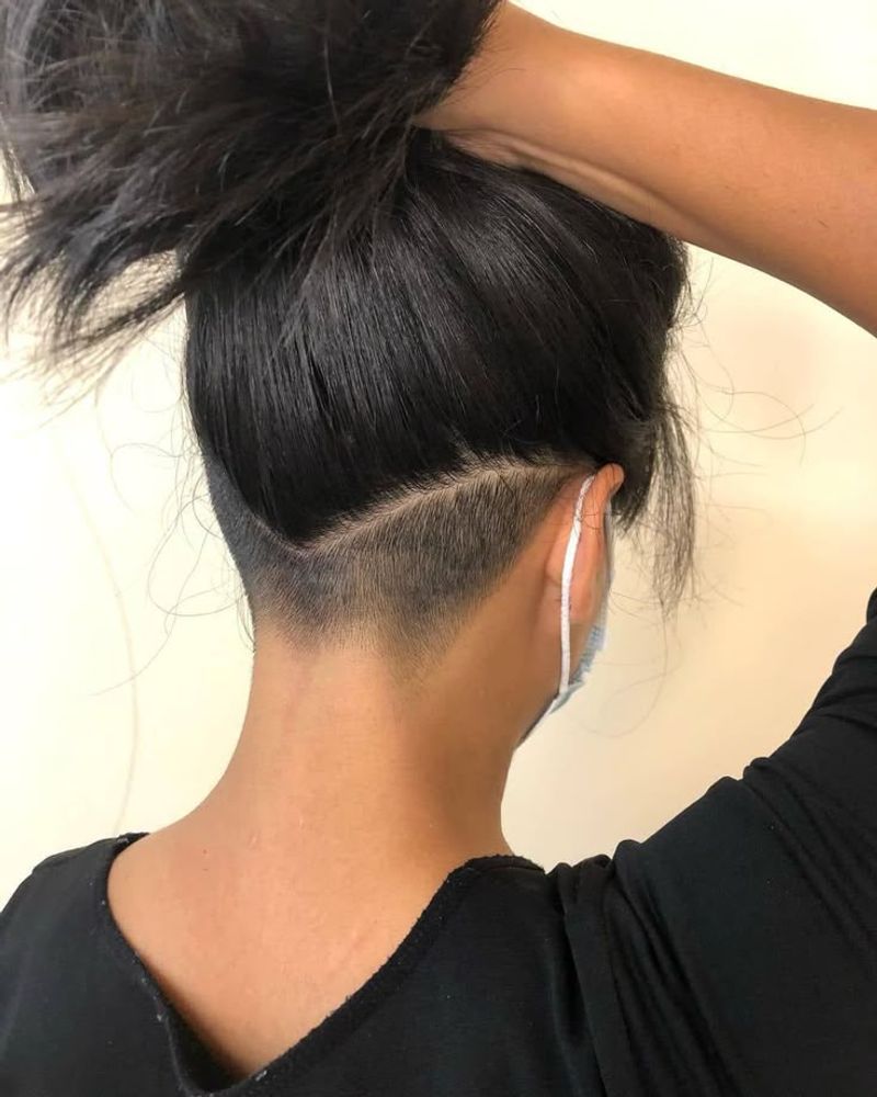 Long Layers with Shaved Nape