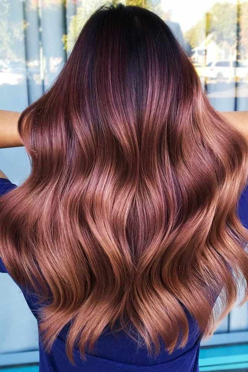 Mahogany and Gold Waves
