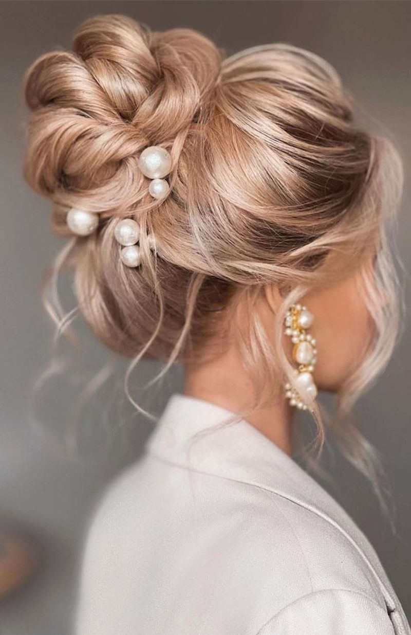 Messy Bun with Pearls