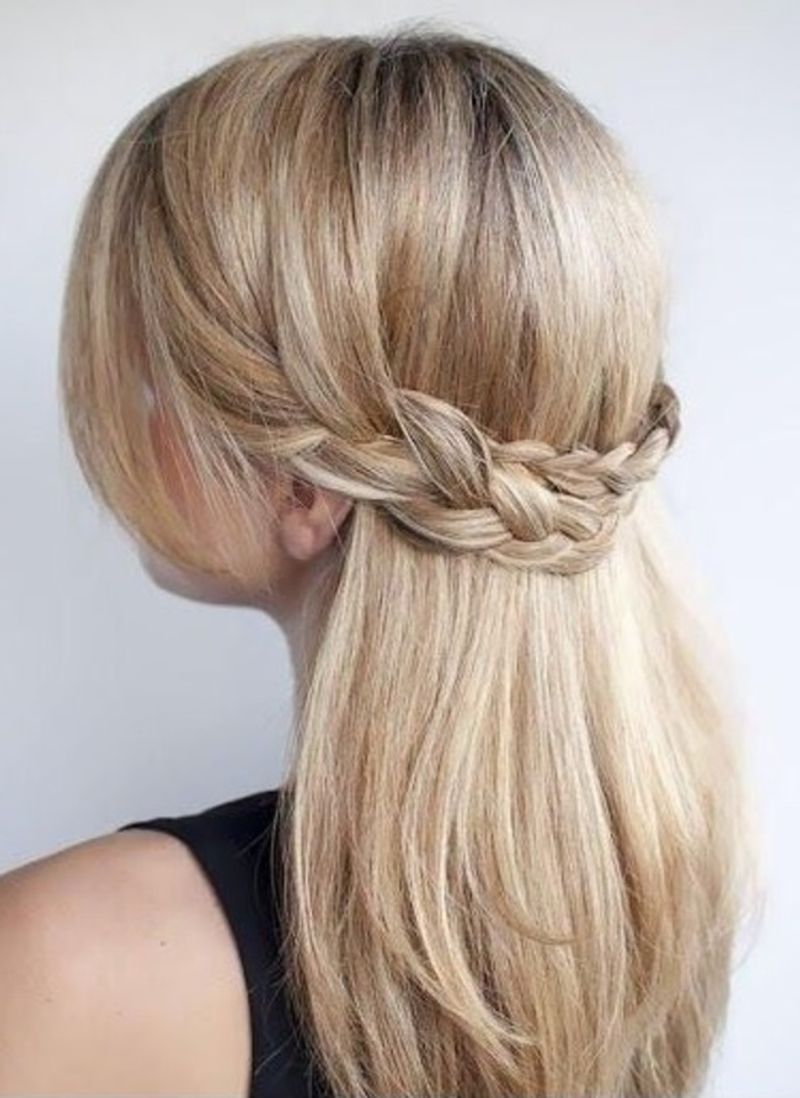 Braided Crown Ponytail