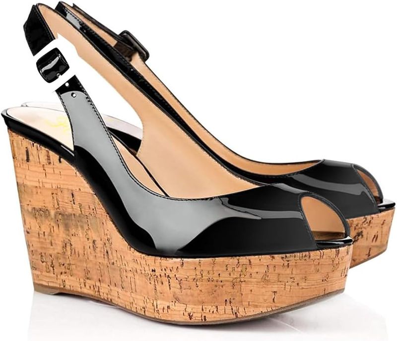 Flattering: Leather Wedges
