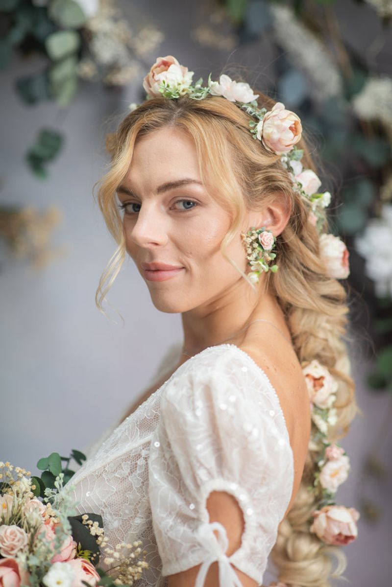 Peony Hair Garland