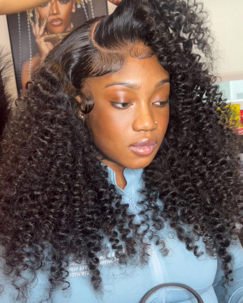 Side Part Curls