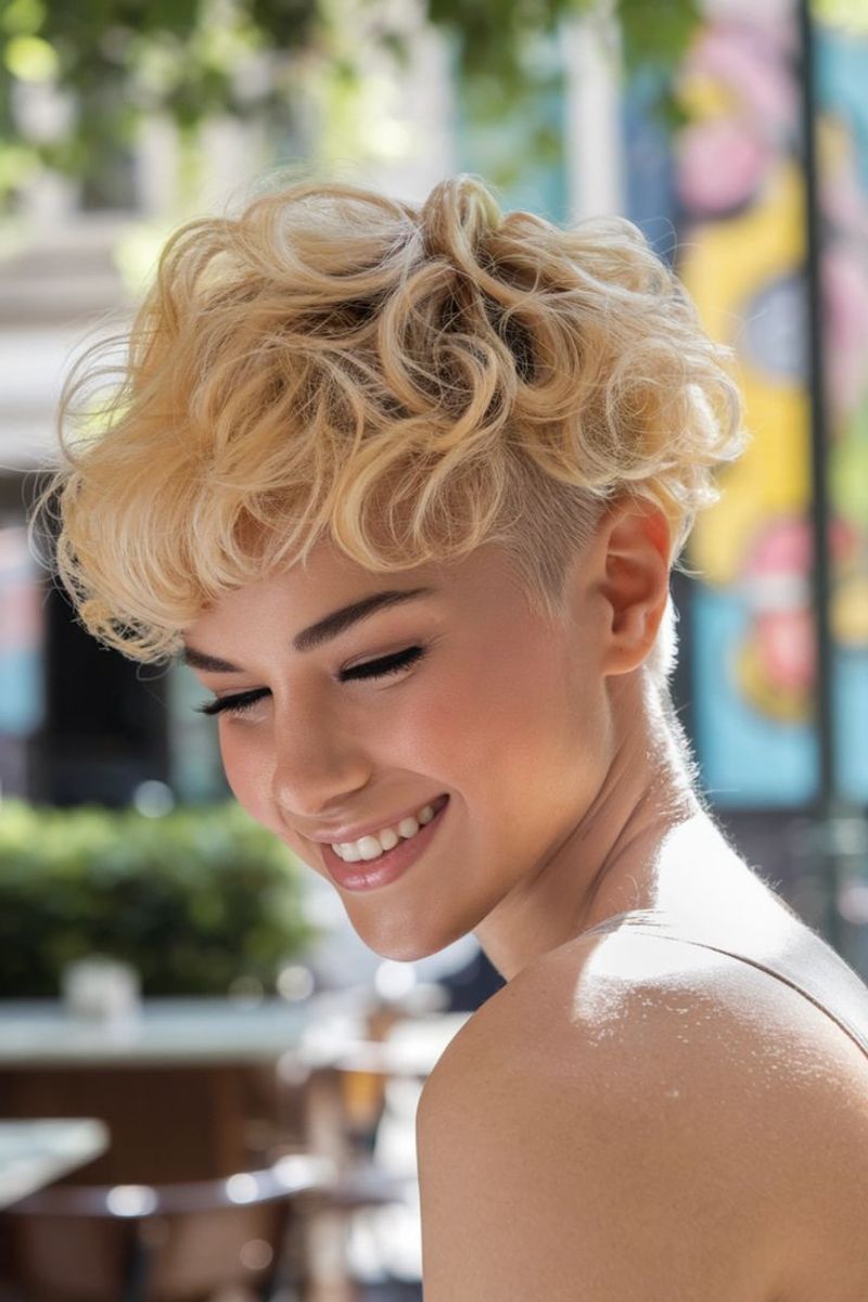 Pixie Cut with Curls