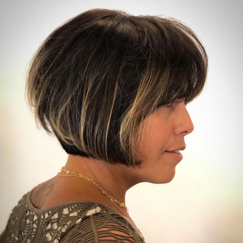 Chin-Length Bob with Highlights