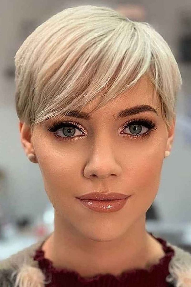 Pixie Cut with Side Swept Bangs