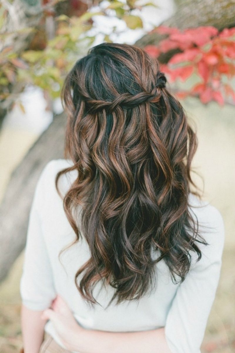 Elegant Waterfall Braid